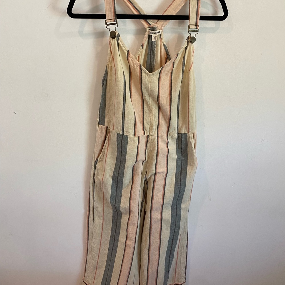 Striped Jumpsuit in Cream and Gray